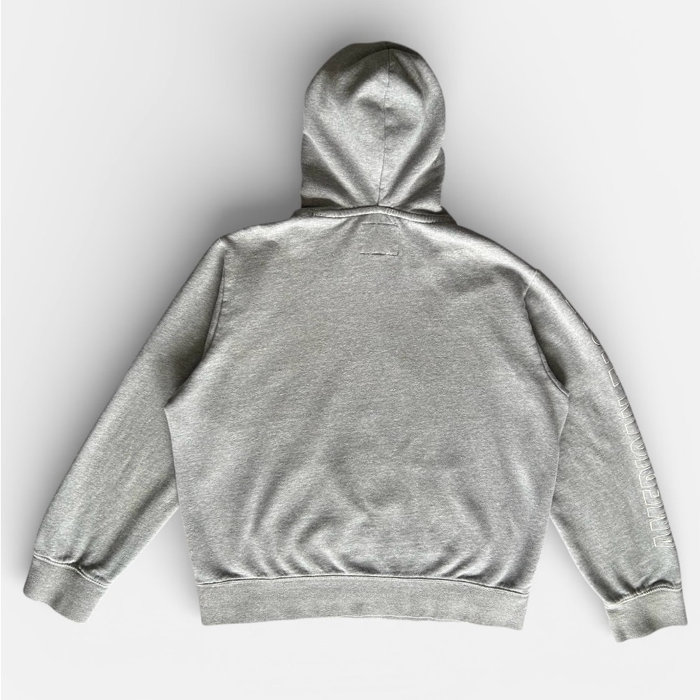 American Eagle Heather Grey Soft Graphic Hoodie Medium Gorpcore Classiccore - Picture 2 of 6